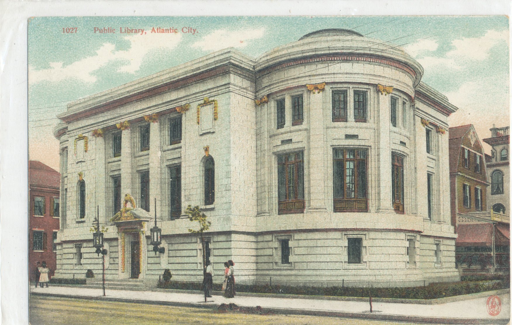 NJ Atlantic City POSTCARD #1027 – Public Library